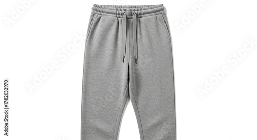 Gray sweatpants with transparent background
