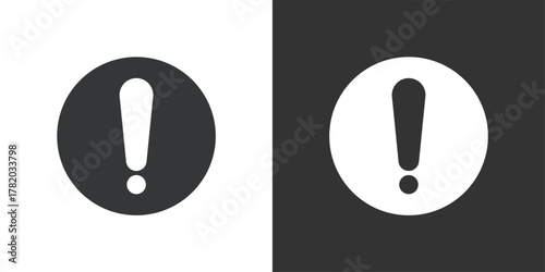 Warning Sign in Circle icon. Solid glyph series icon
