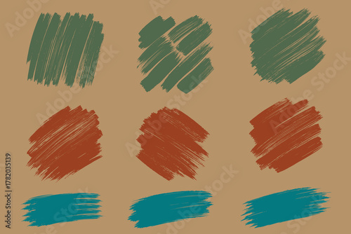 Modern Colorful Paint brush Vector Set collection. Ink Grungy brushes collection. Vector black paint brush. permanent marker pen stroke set. Vector illustration. Eps 10