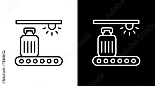 Security White Icon Set Design