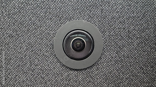 Video conference system for business meeting (AI Viewfinder close-up from front)