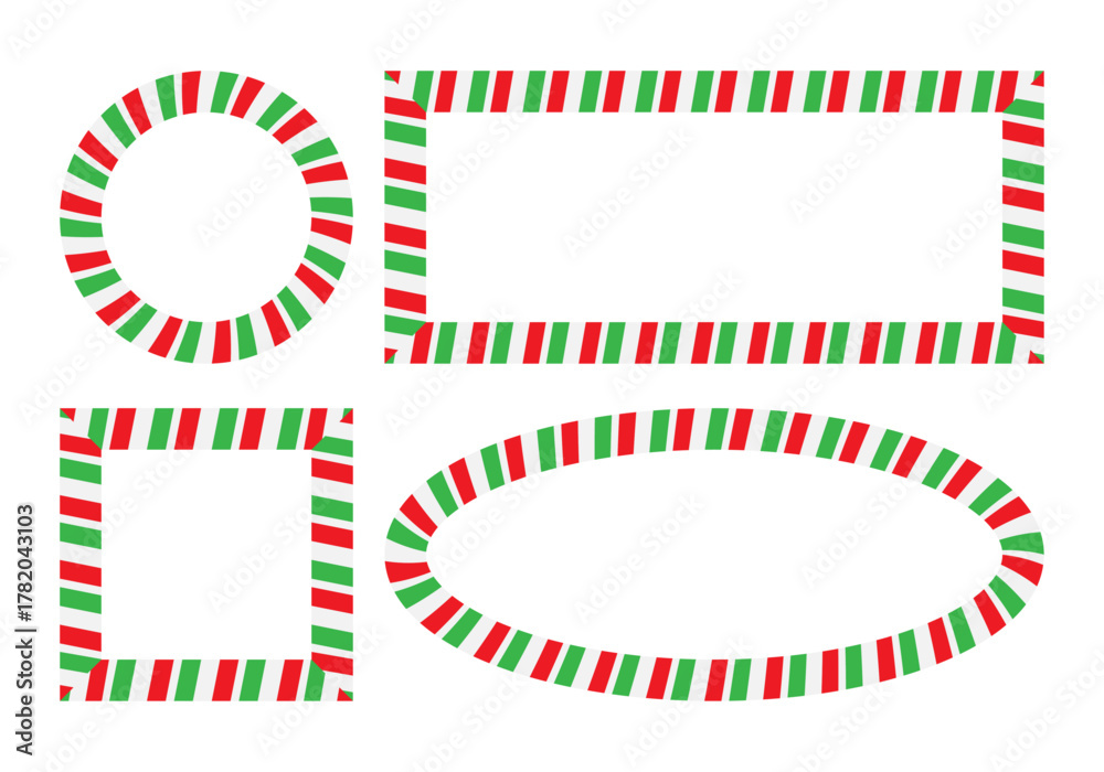 Obraz premium Marco de bastón de caramelo navideño