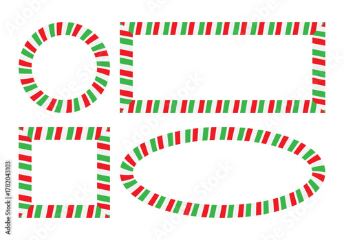 Marco de bastón de caramelo navideño