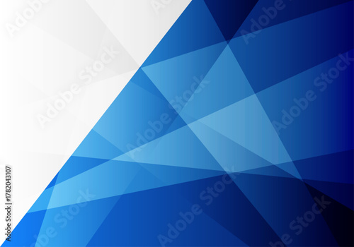 Fondo abstracto de franja azul y blanca con capas superpuestas