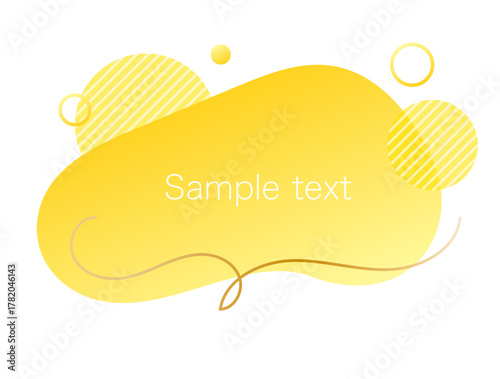 ゆるい形のフレーム。グラデーションカラーの吹き出し。抽象的な装飾のベクターイラスト。