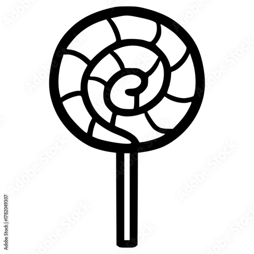 doodle lollipop illustration hand drawn outline vector