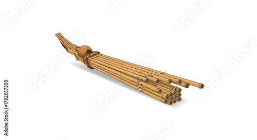 Isolated khaen, free-reed mouth organ of Laos and Thailand