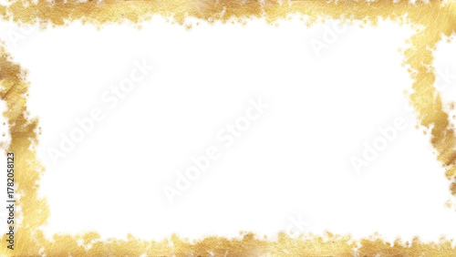 gold sparkle border on transparent background