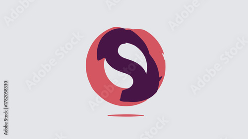 Modern abstract fluid motion graphic loop with a dynamic circular shape, creative digital design concept for technology and business