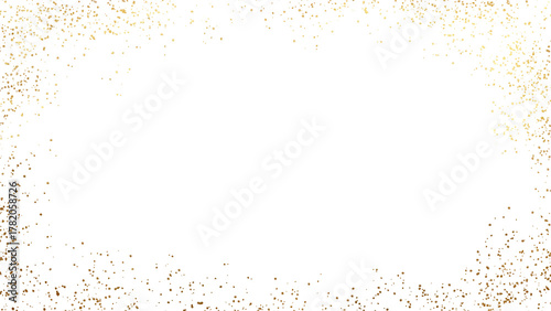 gold sparkle border on transparent background