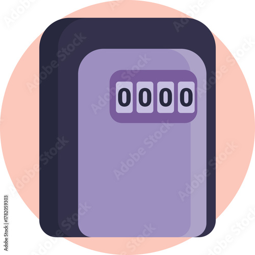 A secure box used to store guest room keys at a bed and breakfast.