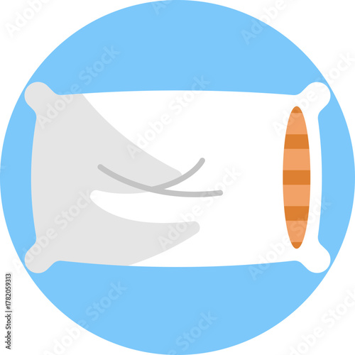 Icon of a soft pillow representing comfort and relaxation for guests.