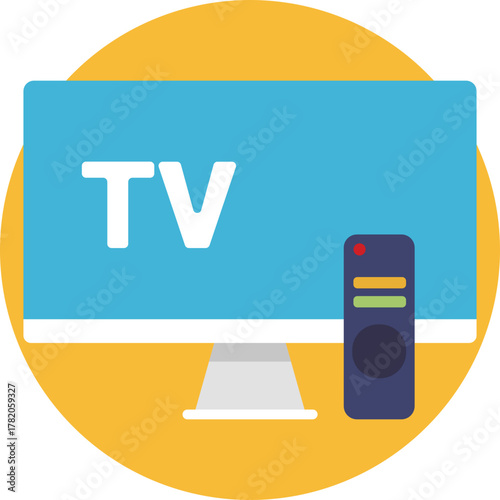 Television in a guest room for entertainment.