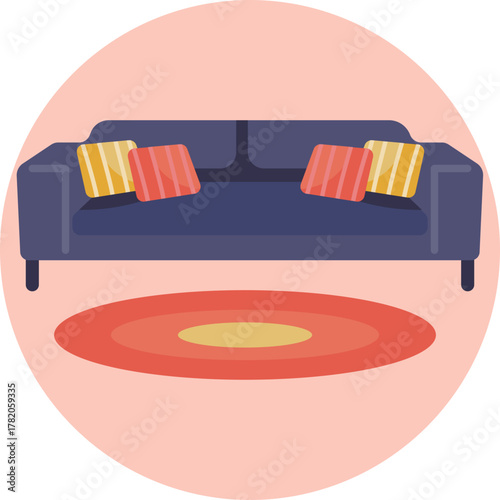 A comfortable couch for relaxing in the common lounge area.