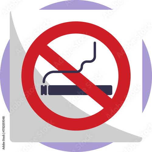 Indicates that smoking is prohibited in the bed and breakfast premises.