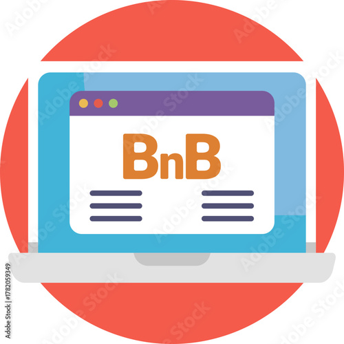 Online reservation interface – Represents a monitor for managing BnB reservations.