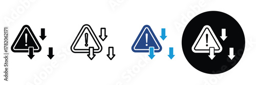 Risk Management and Mitigation Icon Collection. Problem Prevention and Loss Control Icon Pack.