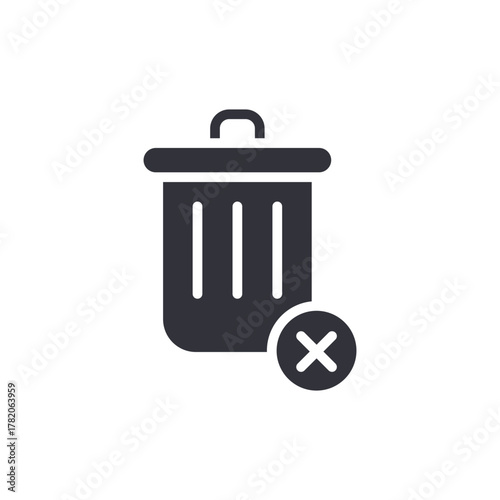 Remove Icon Symbol With Delete Sign Digital Trashcan