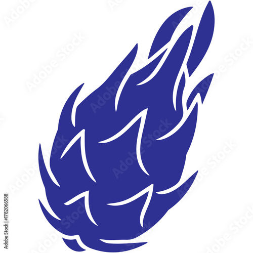 Blue dragon fruit, a tropical fruit art