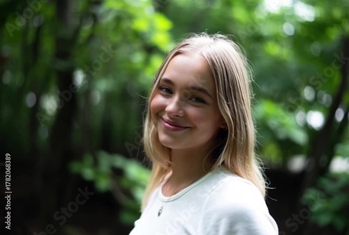 jeune femme souriante