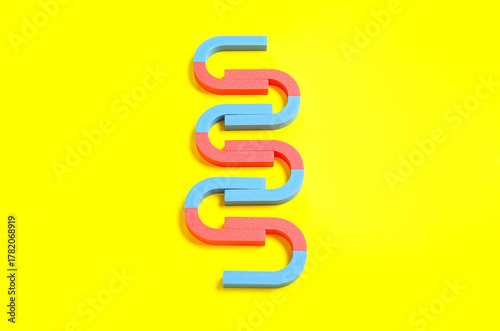 Horseshoe shaped magnets on...