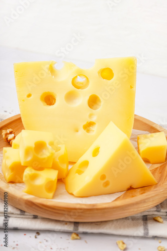 Plate with pieces of Swiss ...