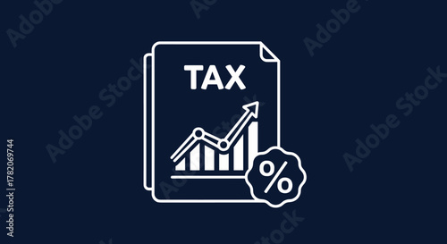 Income icon set featuring money, tax, earnings, payment, accounting, paycheck, work, pension, and wages icons, presented as a solid icon collection with a rising graph and percentage symbol, perfect