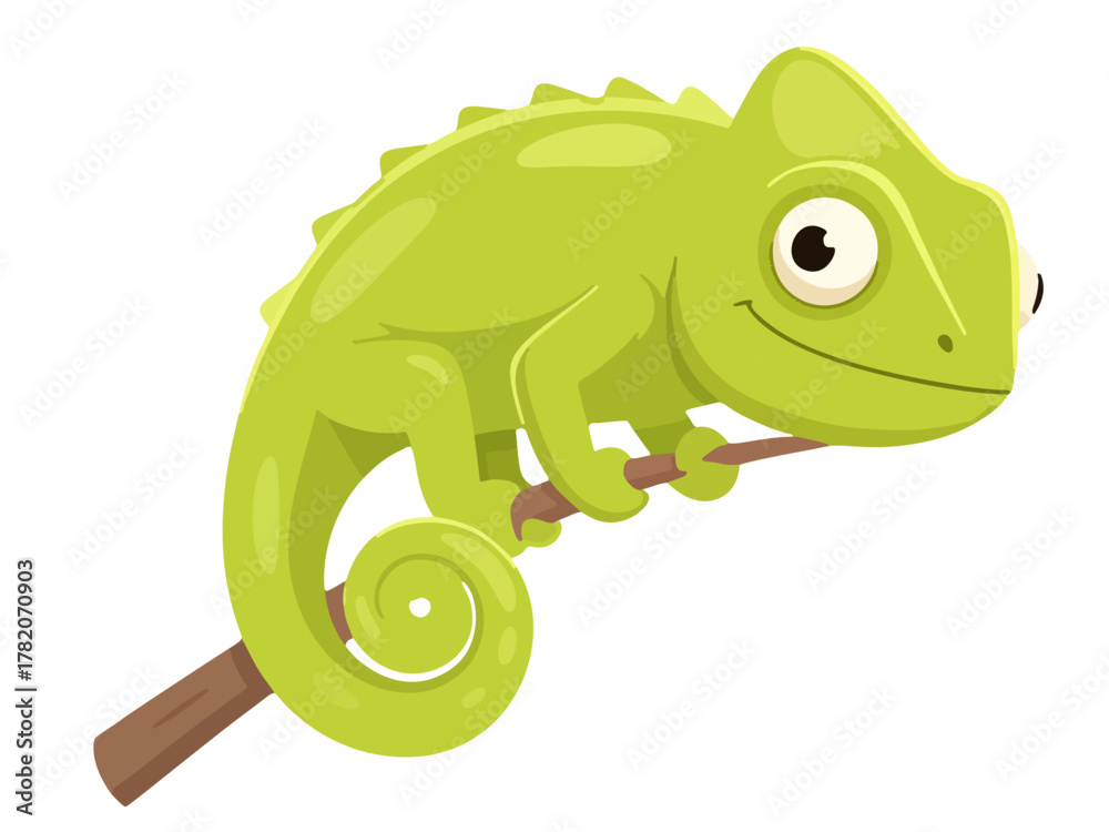 Fototapeta premium cute and aesthetic iguana flat design