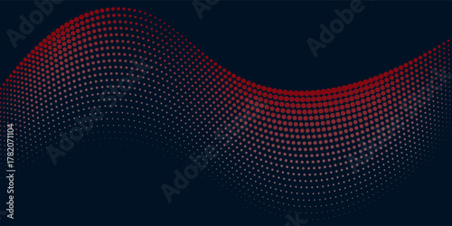 Abstract digital wave of particles. Futuristic point wave. Technology background vector. Vector illustration