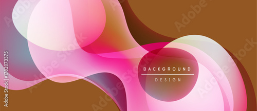 Abstract fluid shapes, pinks, browns, whites blend. Modern design element for backgrounds, presentations. Smooth gradients create dynamic visual.