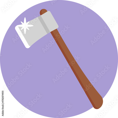 Traditional lumberjack tool for felling trees and splitting logs.