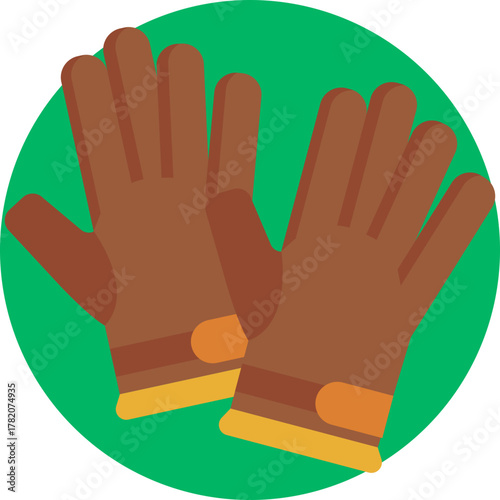 Protective gloves for handling axes and wood safely.