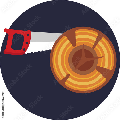 Sharp-toothed saw designed for woodworking and forestry tasks.