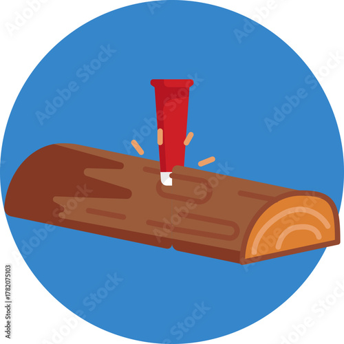 A robust nail commonly used in carpentry and lumber work.