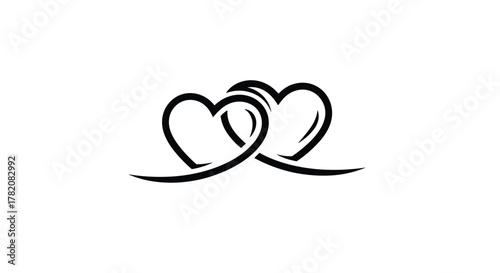 Intertwined hearts symbolizes a deep and everlasting love connecting two souls in a beautiful embrace of affection.