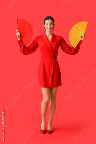 Beautiful young happy woman...