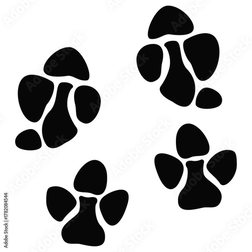 tapir footprint, Tapir paw print Animal Footprint.