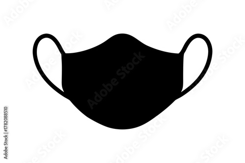 face mask silhouettes vector illustration, mask black symbol
