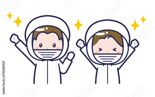 衛生服／2人組／男女 03