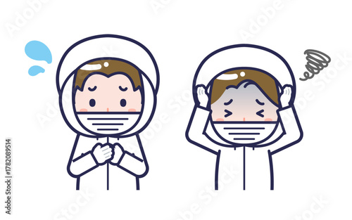 衛生服／2人組／男女 06