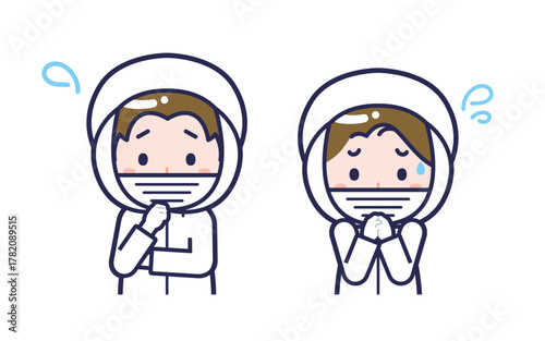 衛生服／2人組／男女 05