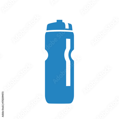 Blue Sports Water Bottle Vector Illustration, Hydration for Fitness and Gym Workout, on transparent background