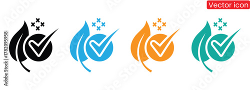 Go green approved logo icons for your environmental campaigns now,approved stamp sign icon logo vector design