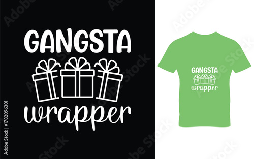 Gangsta wrapper t shirt design