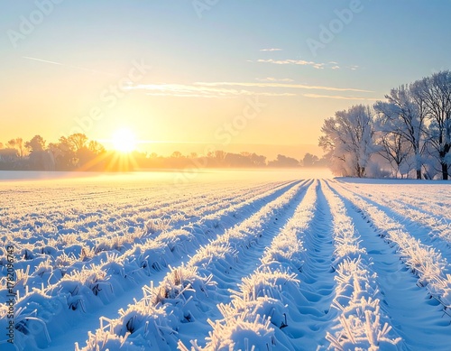 Frosty Morning Farmland