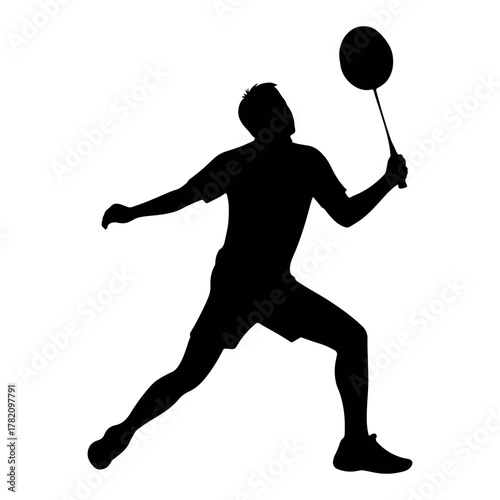 Badminton Players play game vector 