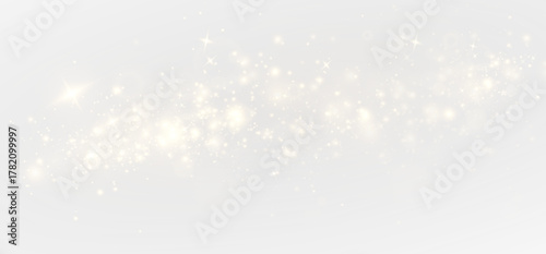 Golden sequins glow with many lights. Glittering dust. Luxurious background of golden particles.	
