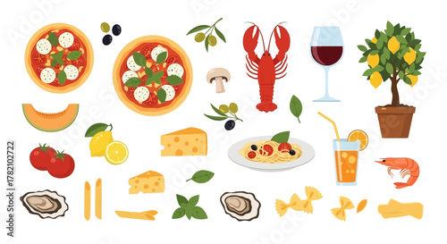 A Feast of Italian Cuisine Pizza, Pasta, Seafood and More