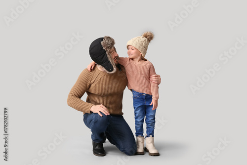 Happy father with his daugh...