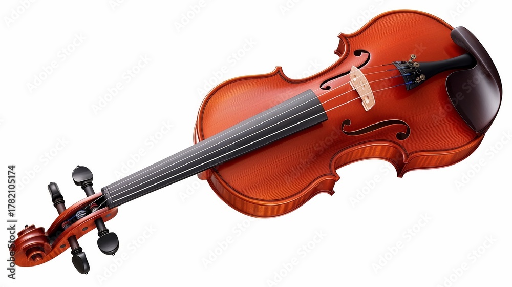 Fototapeta premium a violin musical instrument isolated over white background